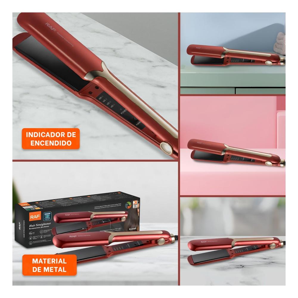 Pack2 Moldeador de Cabello de Calentamiento Estable para Uso Diario Rojo Pro Y Papel Regalo
