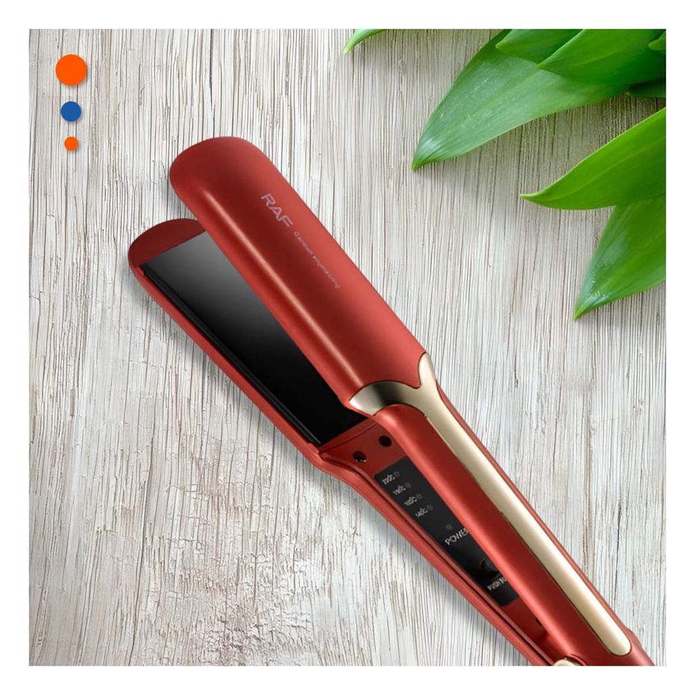 Pack2 Moldeador de Cabello con Diseno Delgado para Peinado Facil Rojo Plus Y Regalo Sticker