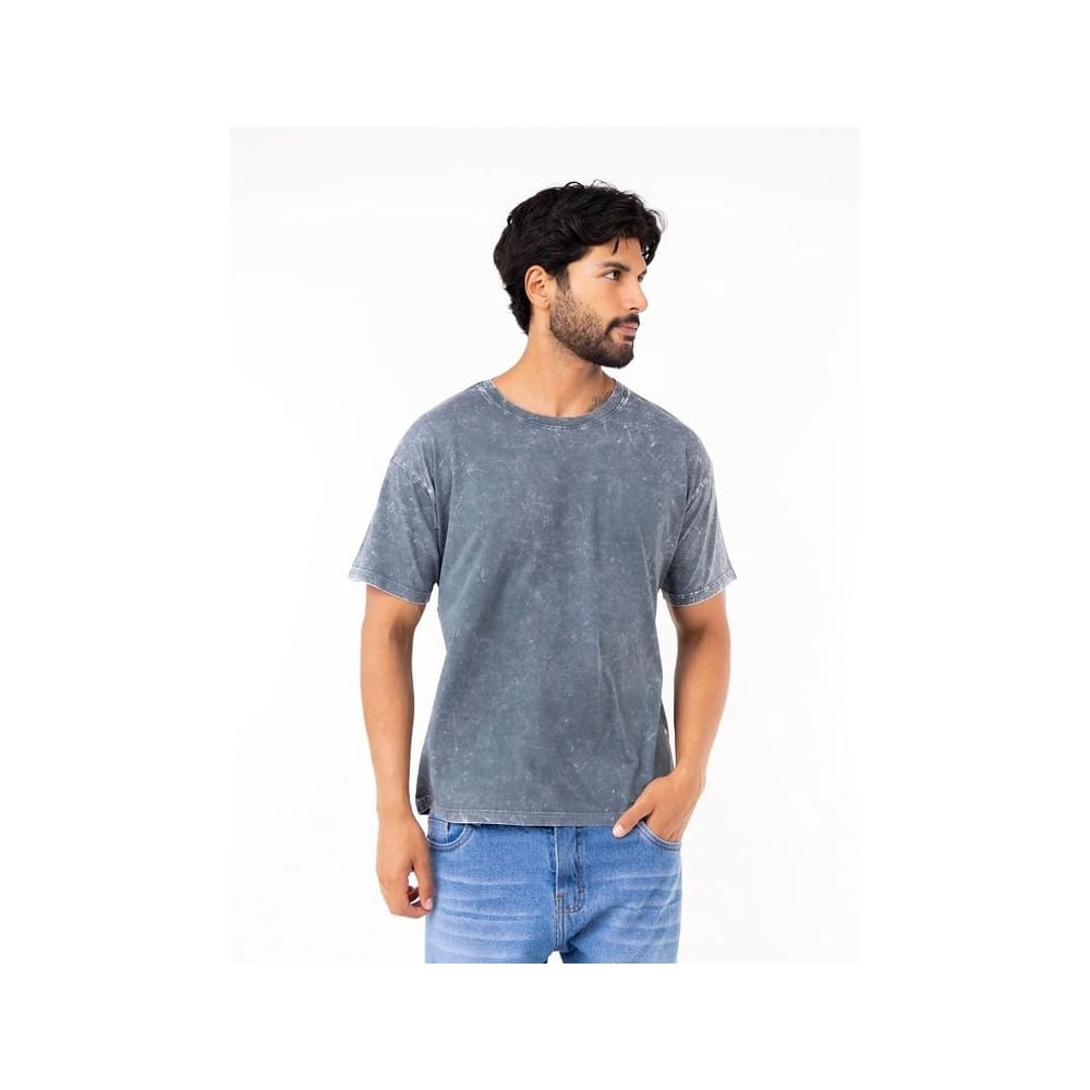 Polo manga corta- AcidWash-Gris S Gris Pardo