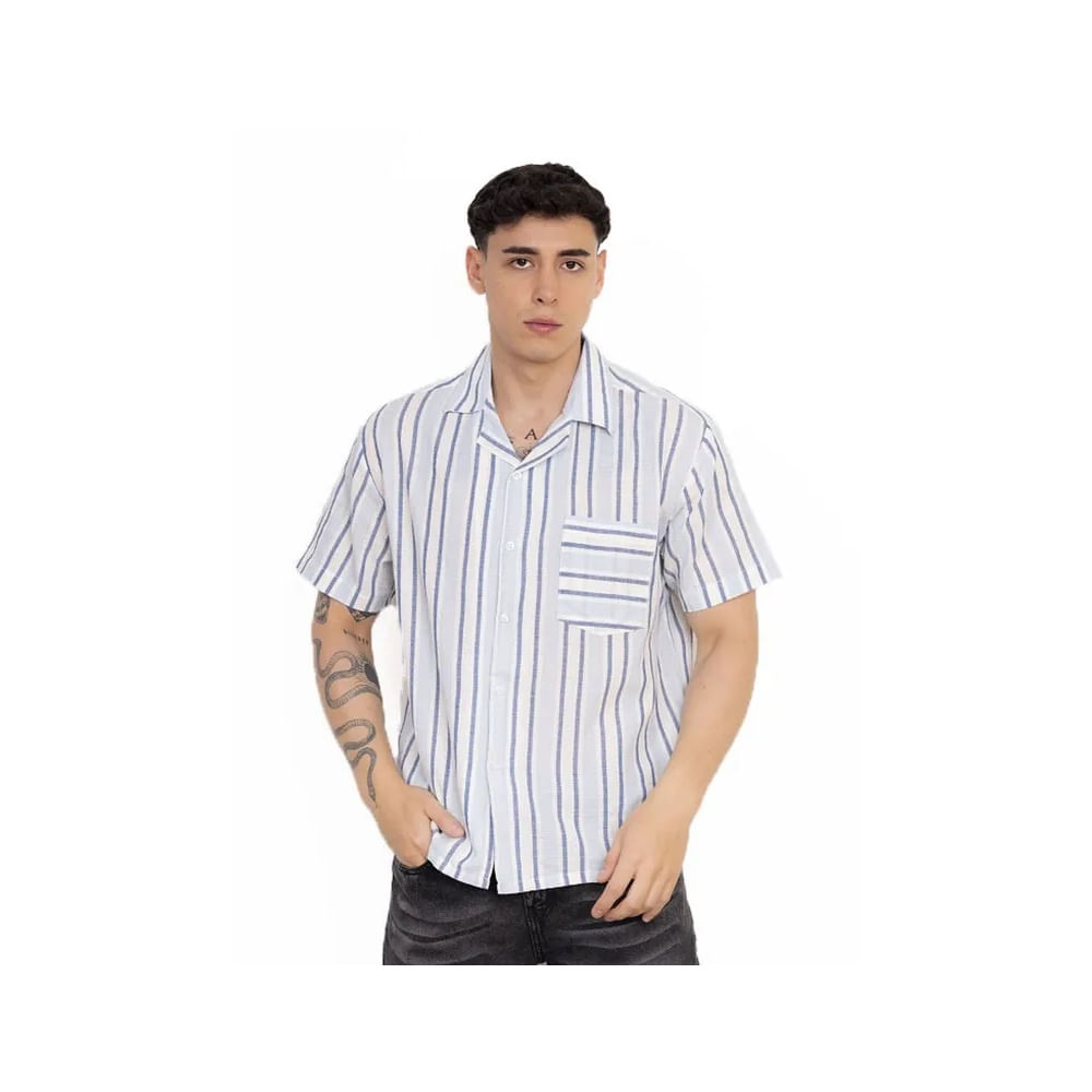 Camisas New Stars de Lino-Celeste L Celeste