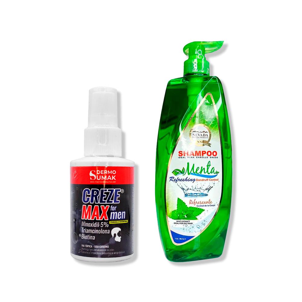 Locion Creze Max Formen 60ml + Shampoo Extracto De Menta 1.2Lt