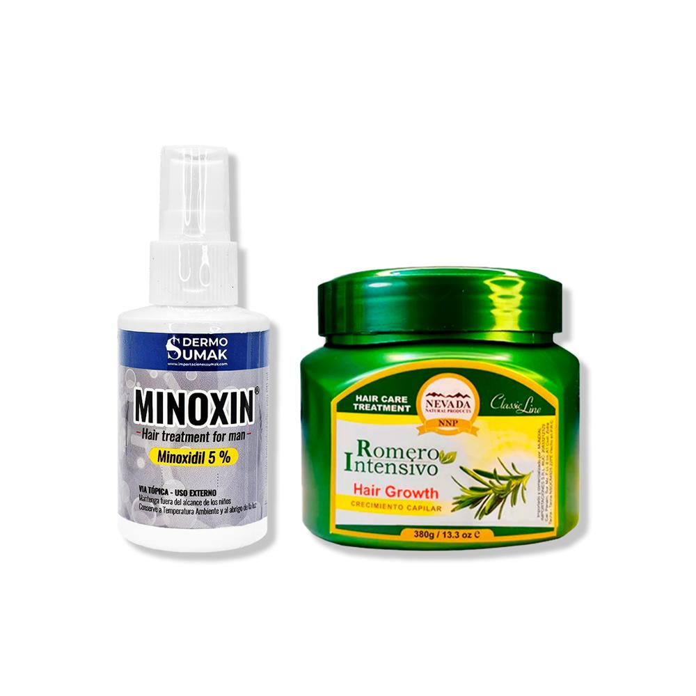 Locion Minoxin 60ml + Crema De Crecimiento Capilar 380Gr
