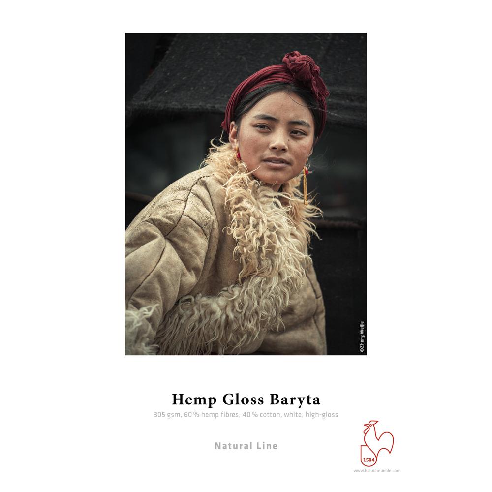 Hahnemuhle Papel Hemp Gloss Baryta 17 pulgadas x 39 pies 305 gsm libre de ácido