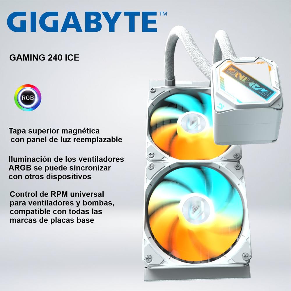 SISTEMA DE ENFRIAMIENTO GIGABYTE GAMING 240I ARGB WHITE