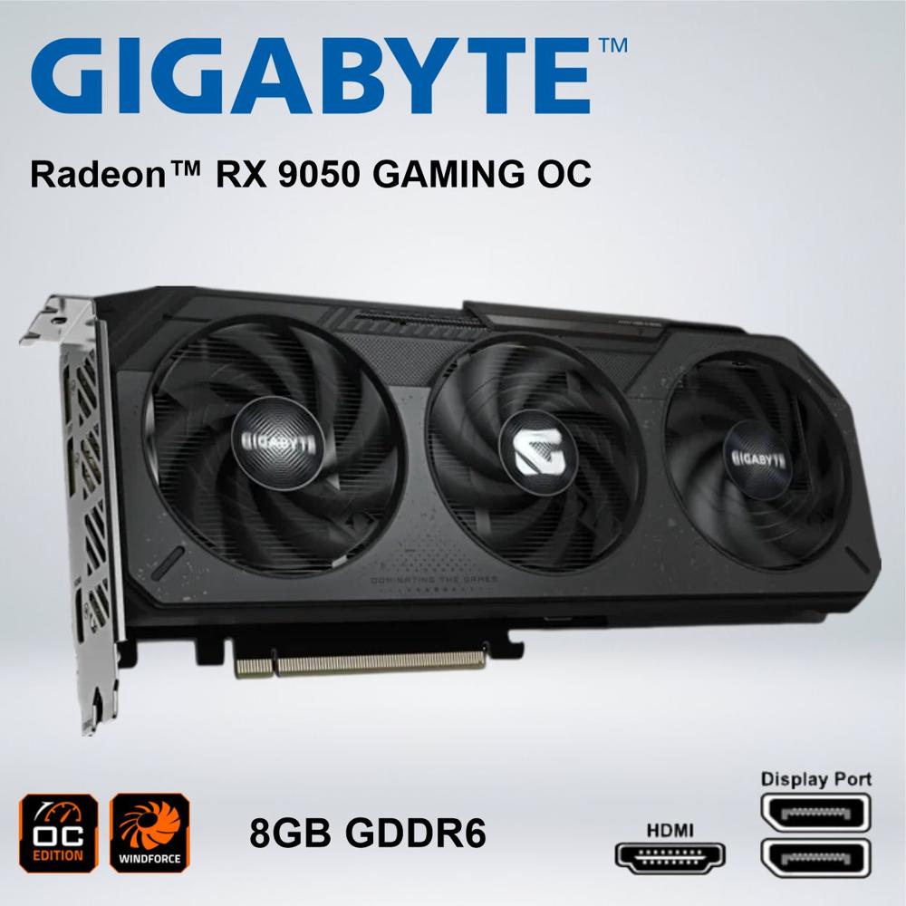 TARJETA GRÁFICA - GIGABYTE RADEON RX 9050 GAMING OC 8GB GDDR6