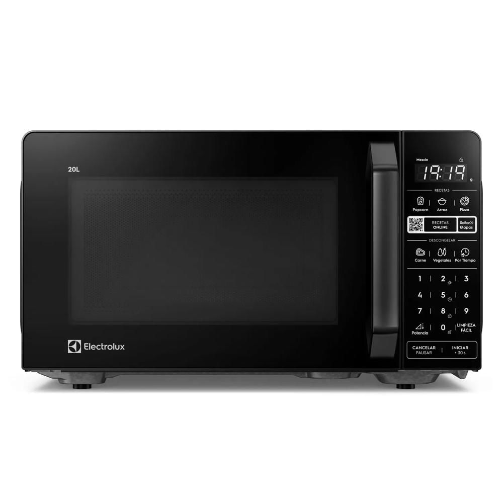 Microondas Electrolux 20L Función Descongelar y Recetas Preprogramadas Negro EMDZ20S2GAB