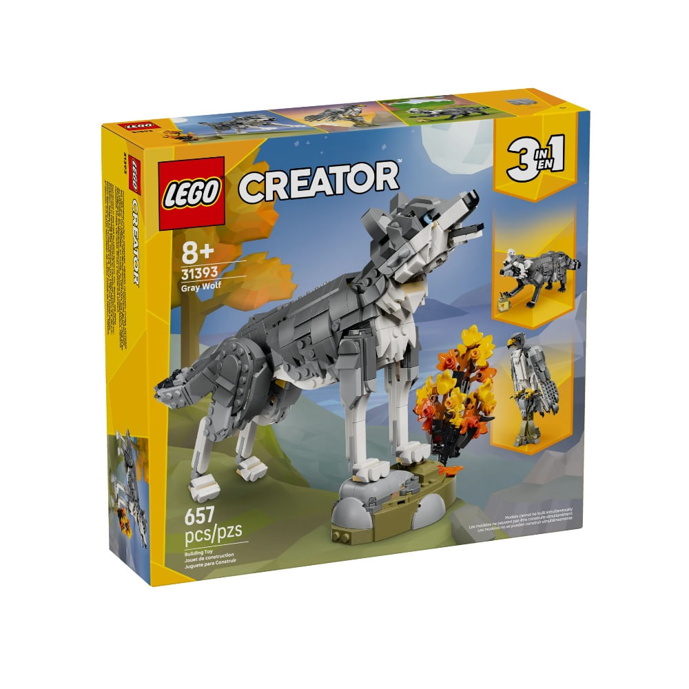 LEGO 31393 Animales del Bosque Lobo Gris