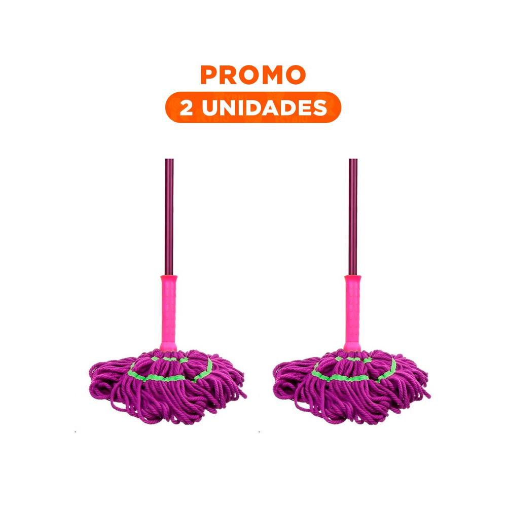 Pack2 Mopa Giratoria para Limpieza con Sistema Autoexprimidor Y Regalo Sticker