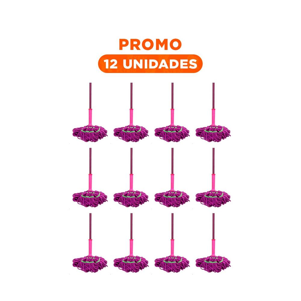 Pack12 Trapeador Giratorio con Sistema Autoexprimidor para Hogar
