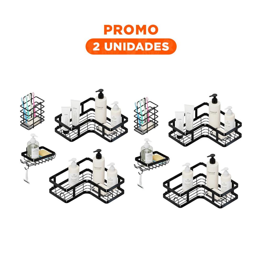 Pack2 Gabinete Esquinero Multiuso 5 Piezas Negro Diseno Compacto Funcional YRegalo Sticker