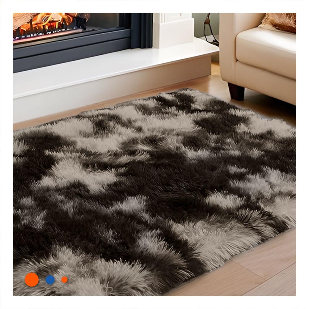 Alfombra Marron y Crema Rectangular con Dimensiones 40x60cm y Textura Peluche YPapel Regalo
