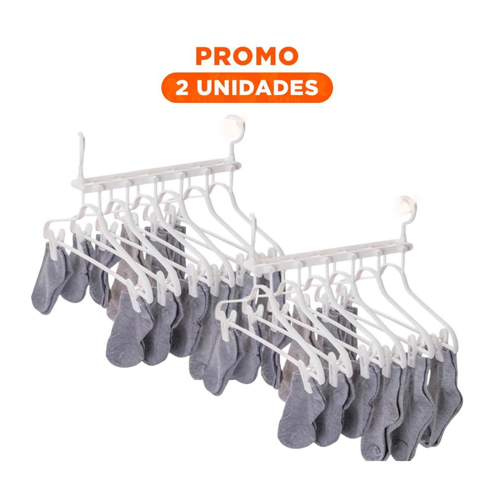 Pack2 Organizador Plegable 6 en 1 Blanco Practico para Espacios Reducidos Y Regalo Sticker