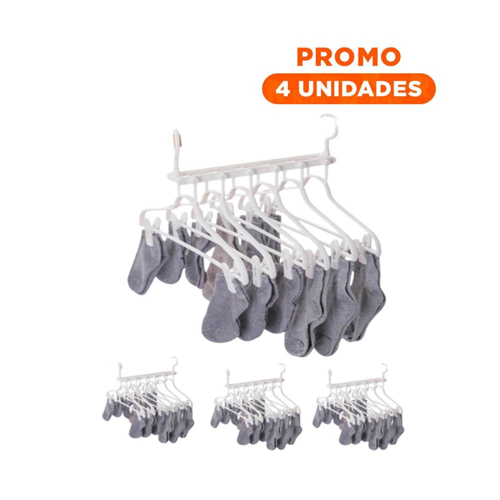 Pack4 Organizador Plegable 6 en 1 Blanco Moderno para Orden en Habitacion