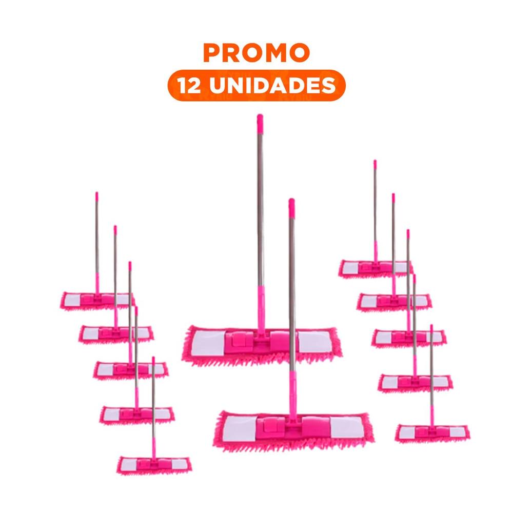 Pack12 Repuesto Rectangular de Microfibra Fucsia Practico Limpieza General