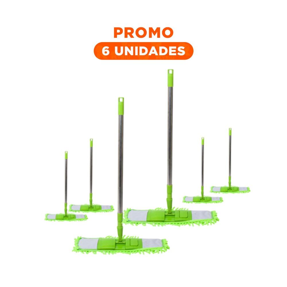 Pack6 Repuesto Rectangular de Microfibra Verde Secado Rapido Uso Diario Y Regalo Sticker
