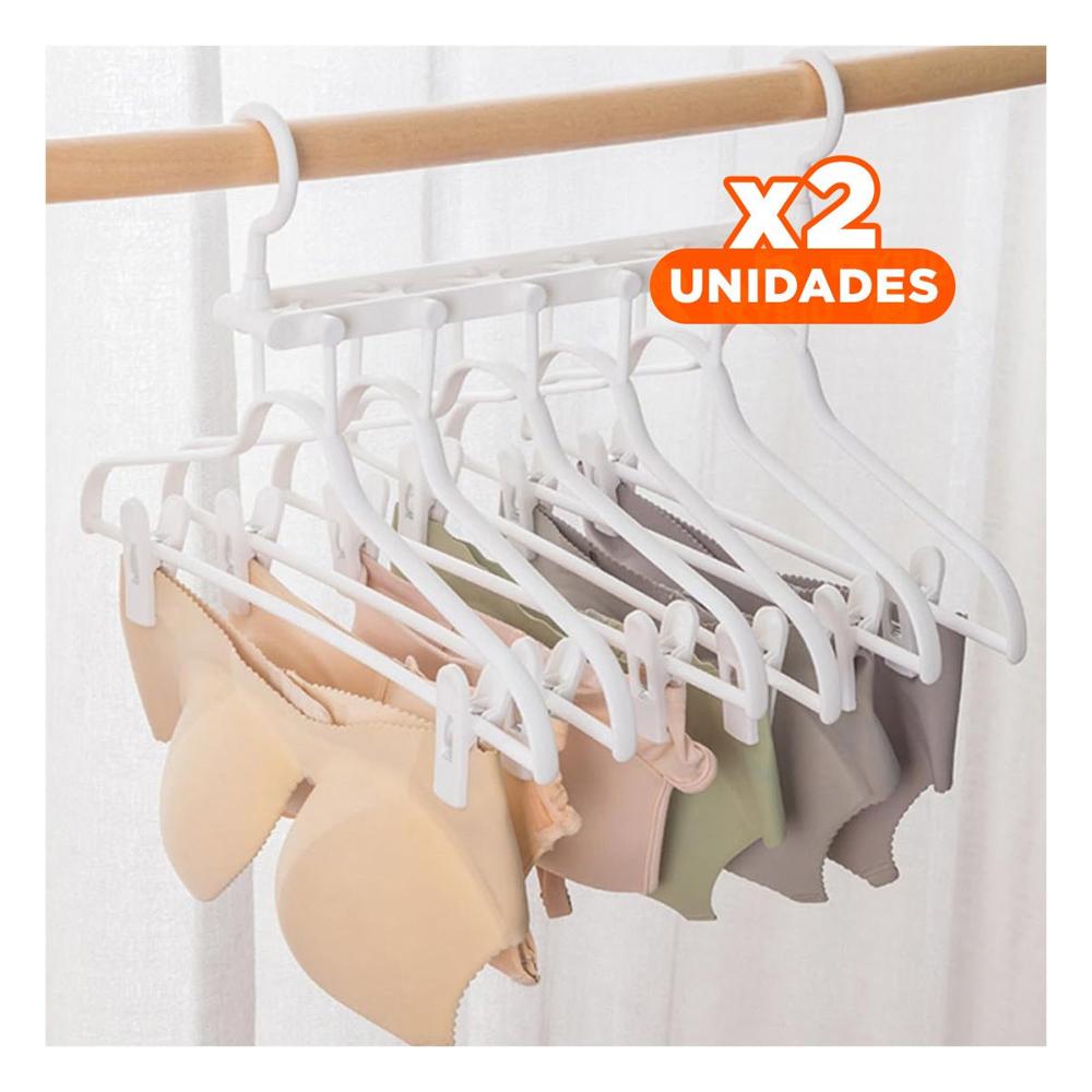 Pack2 Organizador Plegable 6 en 1 Blanco Multifuncional para Organizar Ropa