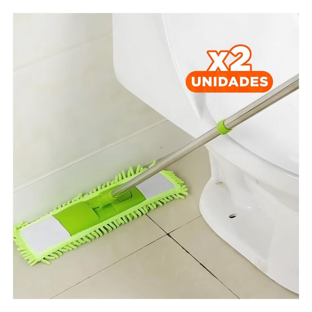 Pack2 Textil Rectangular de Microfibra Verde para Limpieza del Hogar Diario
