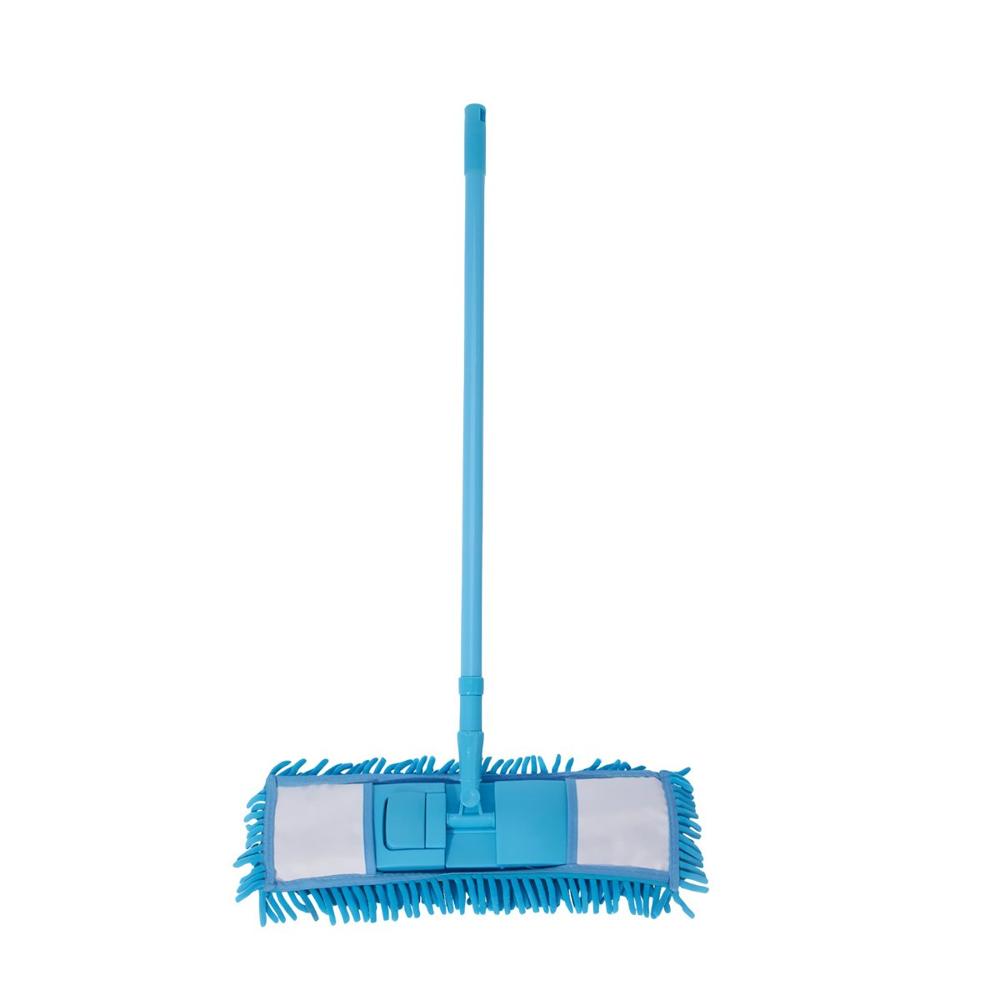 Trapedor Rectangular de Microfibra Celeste Suave y Resistente para Pisos Y Regalo Sticker