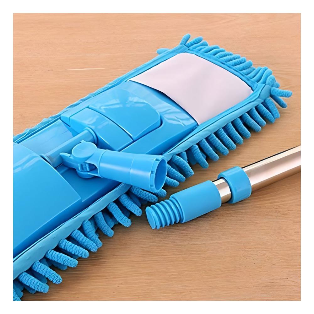 Trapedor Rectangular de Microfibra Celeste para Limpieza del Hogar Diario
