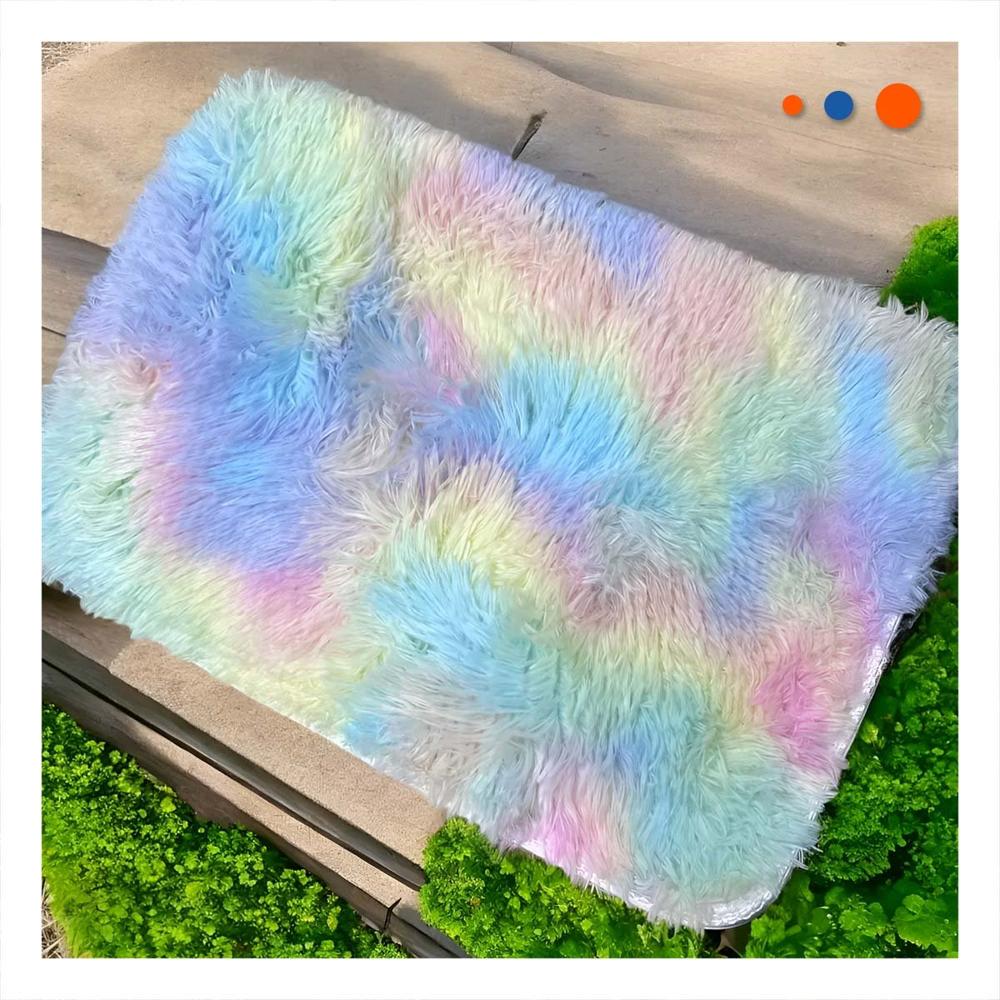 Alfombra Multicolor Rectangular con Dimensiones 40x60cm y Textura Peluche Y Papel Regalo