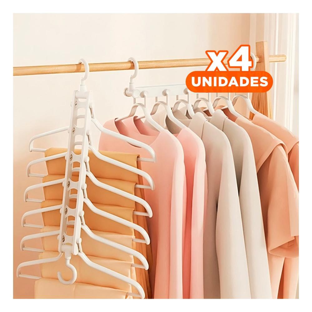 Pack4 Organizador Plegable 6 en 1 Blanco Funcional para Almacenamiento Diario Y Papel Regalo