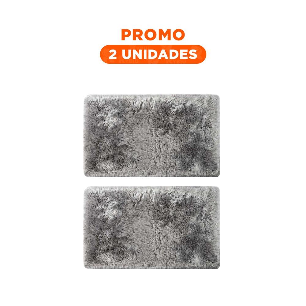 Pack2 Tapete Plomo Rectangular 40x60cm con Superficie Peluche Y Regalo Sticker