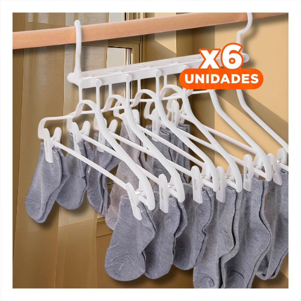 Pack6 Estructura Plegable 6 en 1 Blanco Resistente para Uso Diario en Hogar