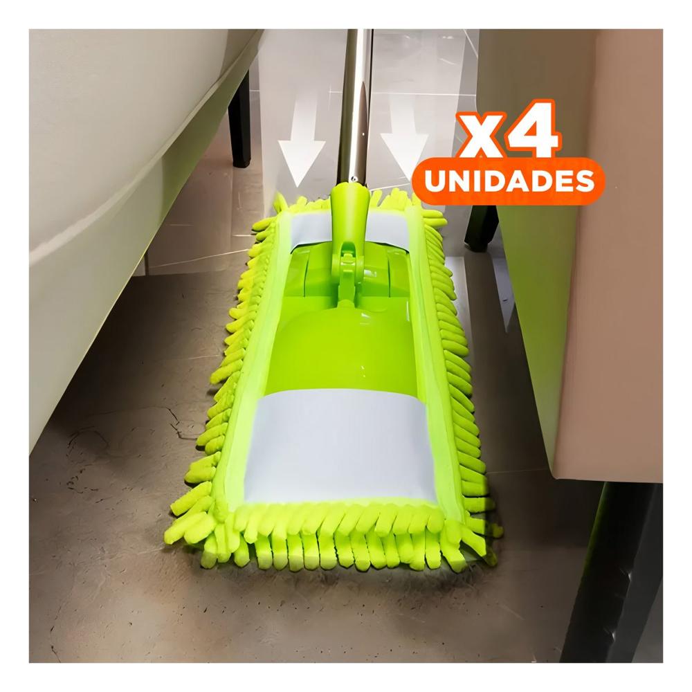 Pack4 Textil Rectangular de Microfibra Verde Practico para Limpieza General Y Papel Regalo