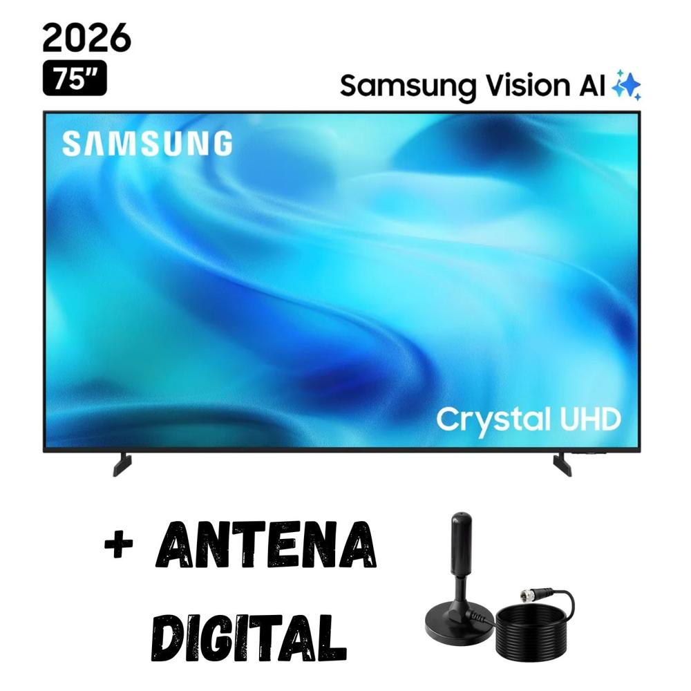 Televisor Smart TV 75'' Samsung Crystal UHD 4K UN75U8000HGXPE VISION AI 2026 - Ant Digital