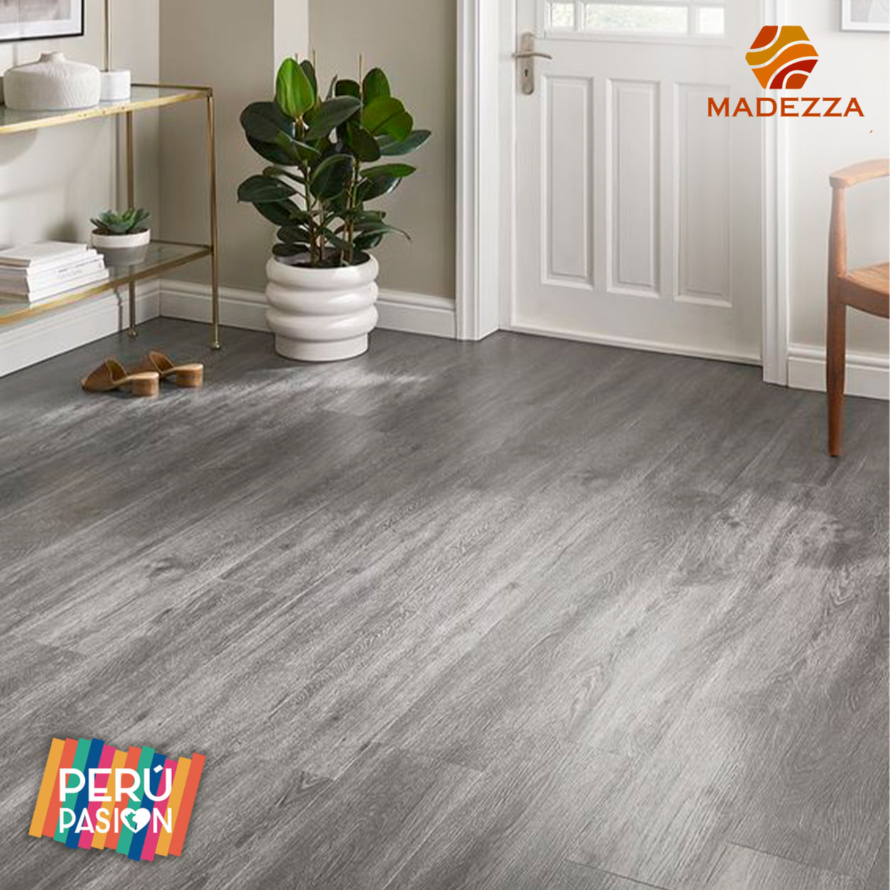 Piso Spc 5mm x 0.183 x 1.22mt. Almendrado