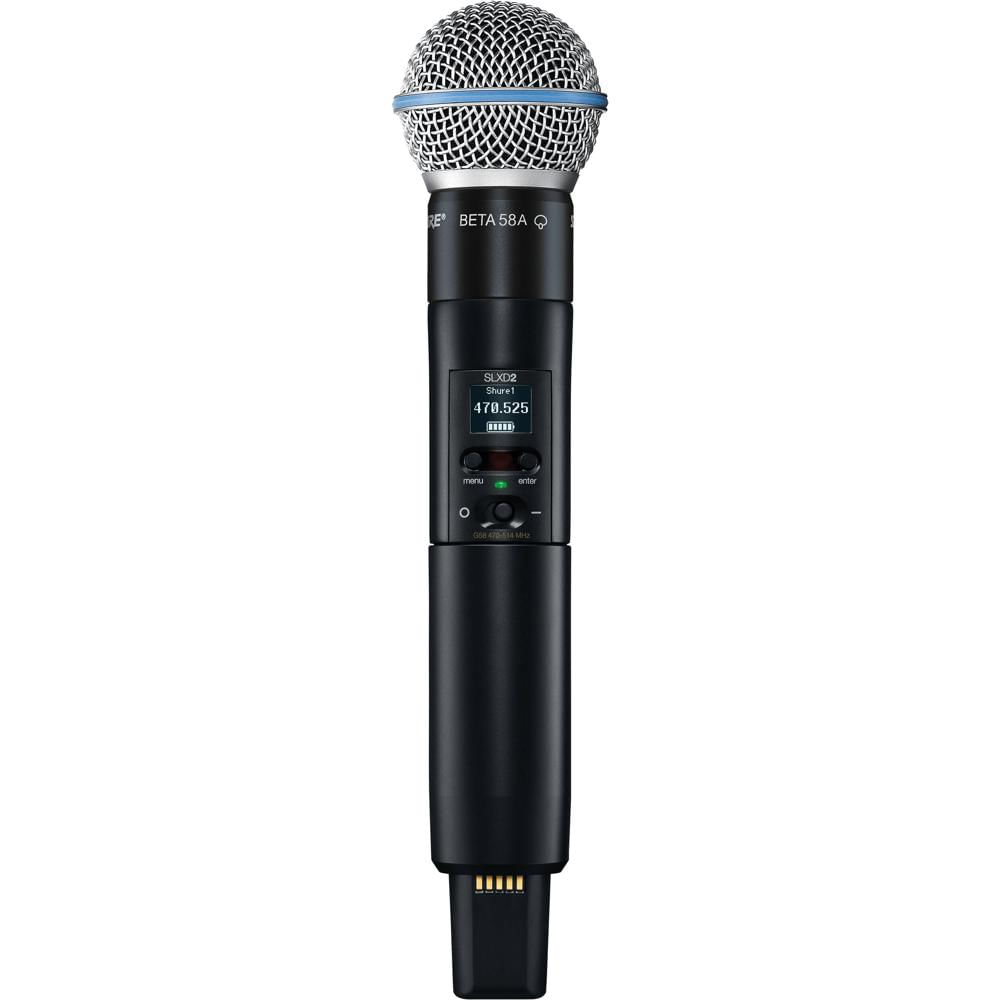 Shure SLXD2 B58 Transmisor Inalambrico de Mano con Capsula Beta 58A Supercardioide 184