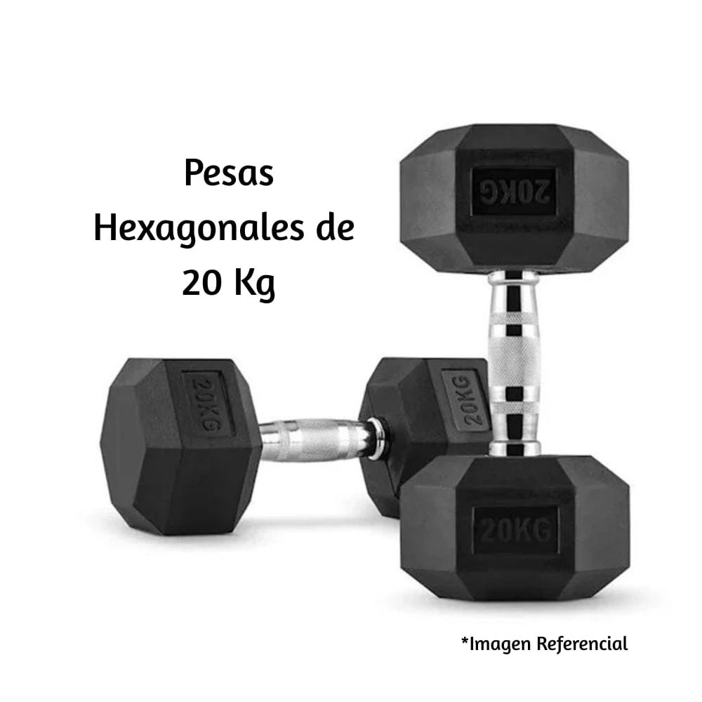 Par de Pesas Hexagonales 20 Kg