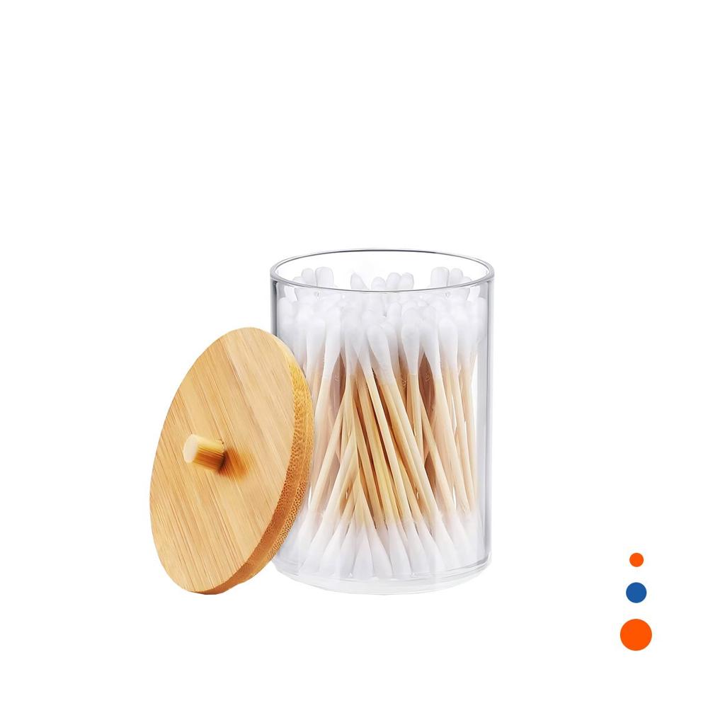 Dispensador Acrilico con Tapa de Madera 7x11cm Transparente Orden Diario Y Regalo Sticker