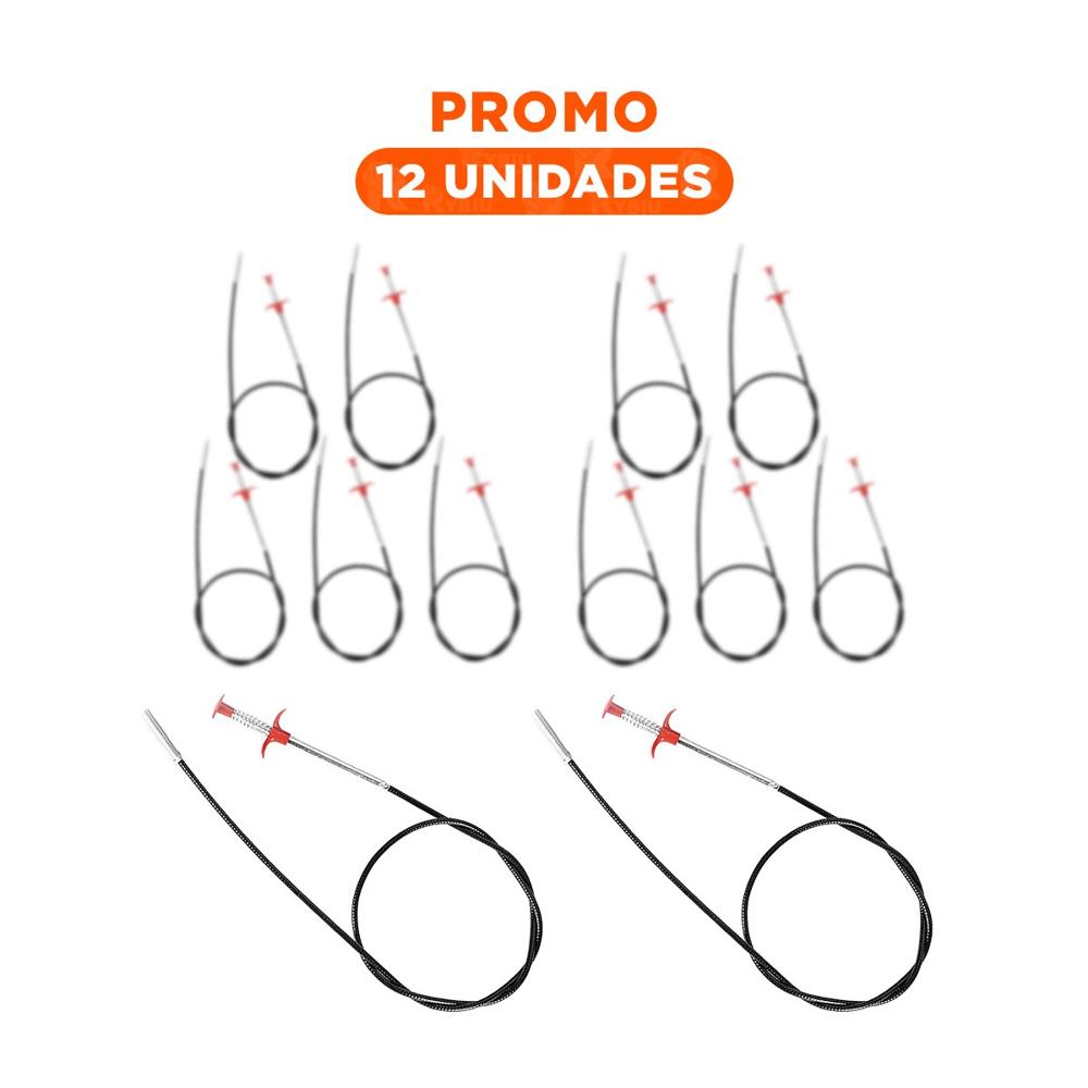 Pack12 Varilla Desatoradora con Punta Flexible Negro Pro