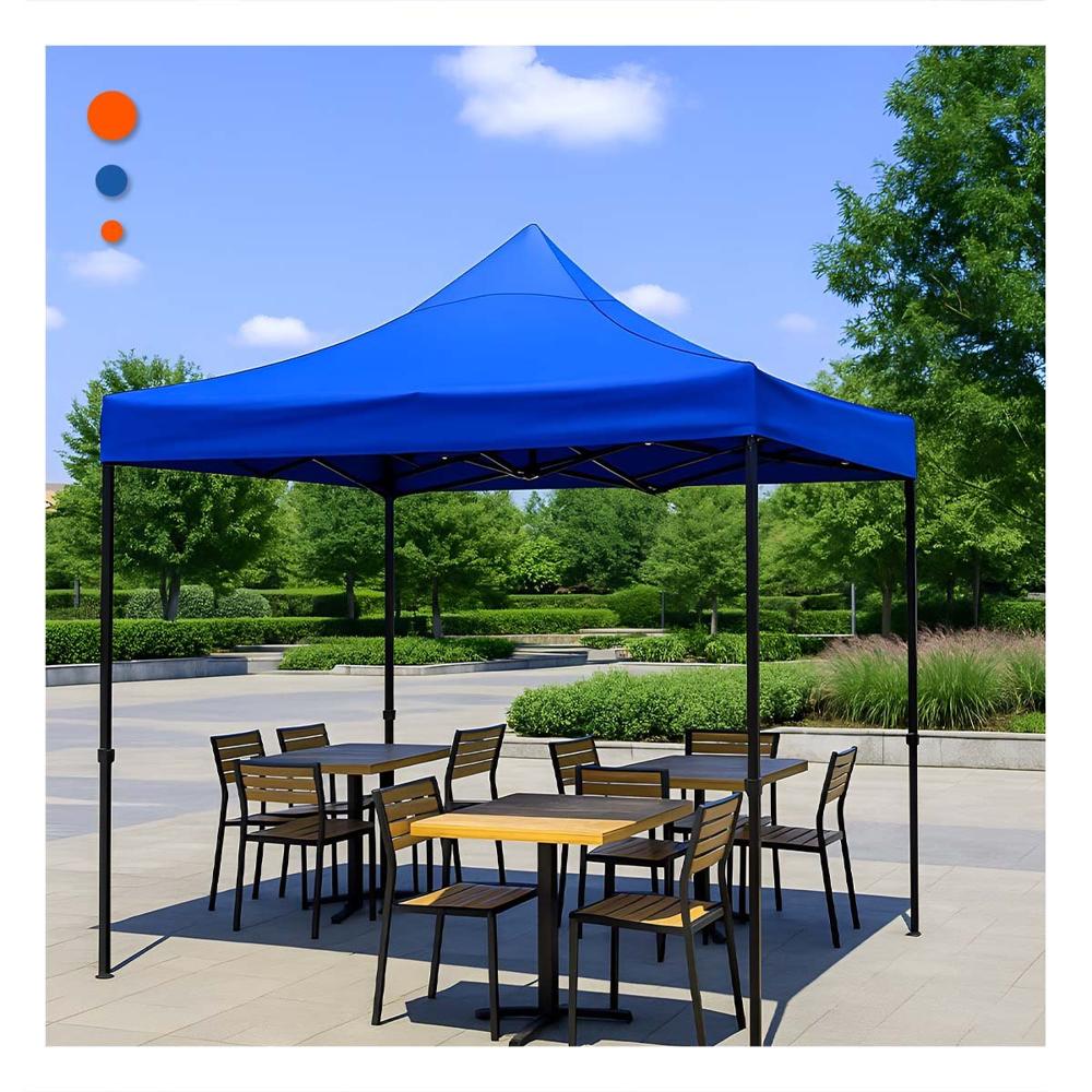 Toldo Plegable para Exterior Color Azul con Dimensiones 3x3x2.3m de Uso Multifuncional