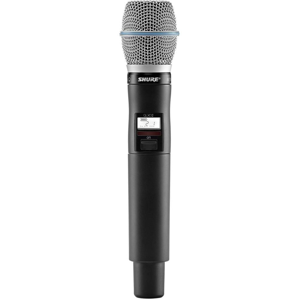 Shure QLXD2 B87C Microfono Inalambrico Digital de Mano con Capsula Beta 87C 1040 Frecu