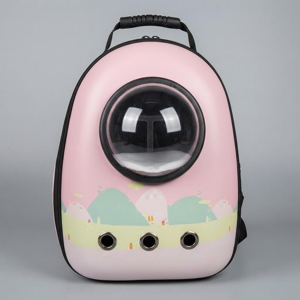 Mochila Transportadora para Gatos Mochila Viajera con Ventana Transparente - ROSADA