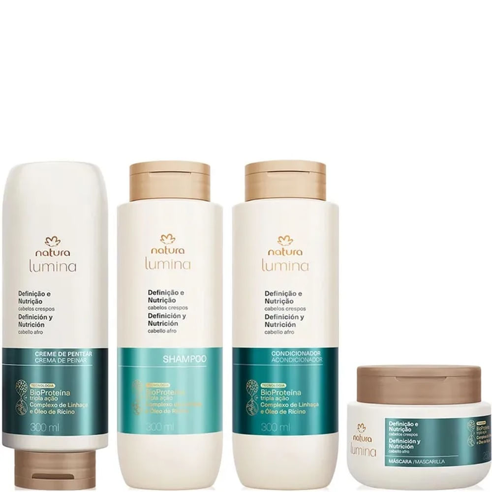 Kit x 4 shampoo Lumina Definición y Nutrición de Natura