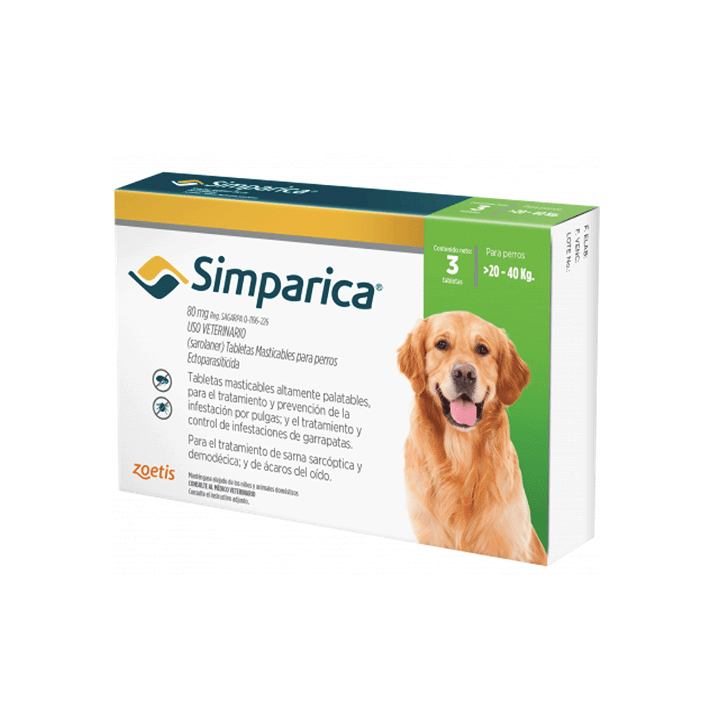 Simpárica 20 a 40Kg x 3 Tab