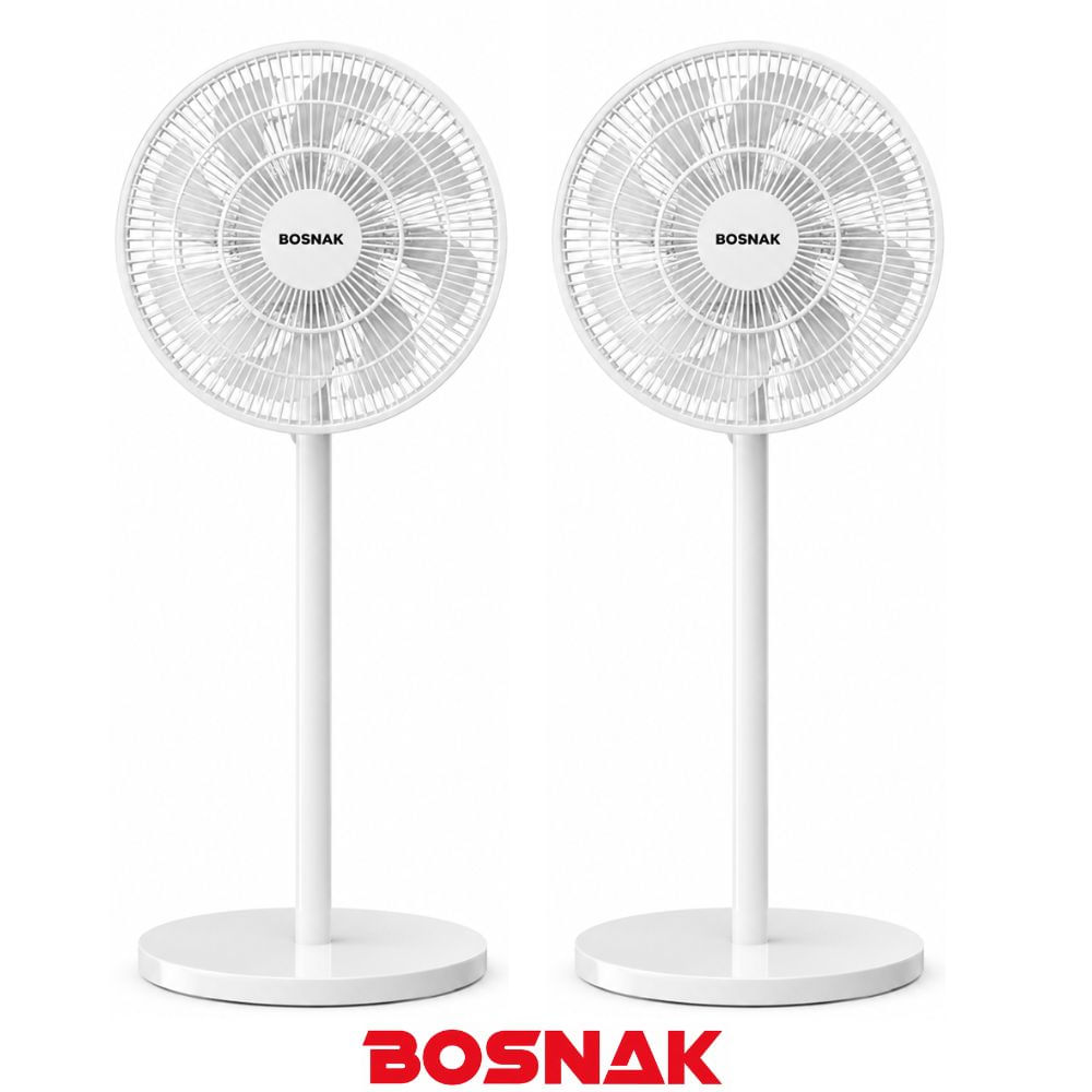PACK 02 Ventilador Bosnak BK 519 12 Pulg 3 Vel Blanco