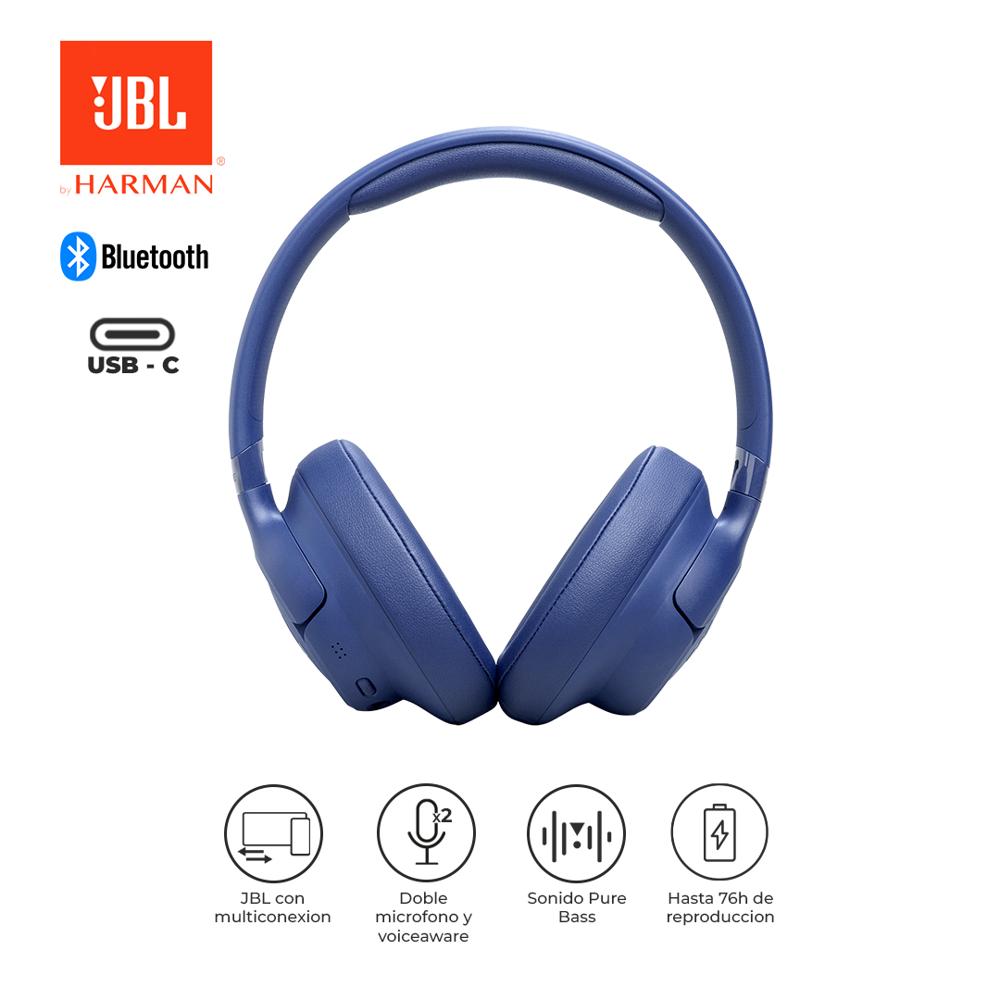 Audífonos Inalámbricos JBL Tune 730BT Over Ear Bluetooth 6.0 Pure Bass 76H Micrófono Azul