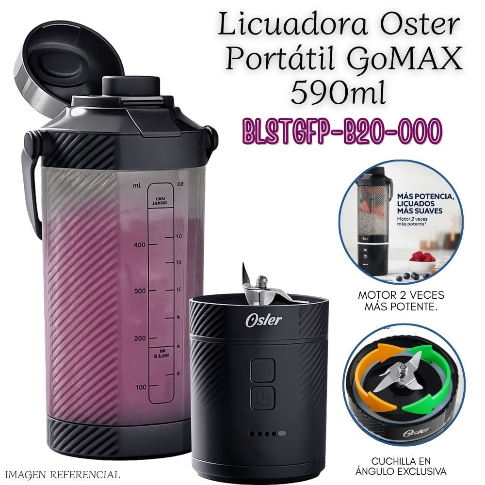 Licuadora Oster Portátil GoMAX 590ml BLSTGFP-B20-000 - NEGRO