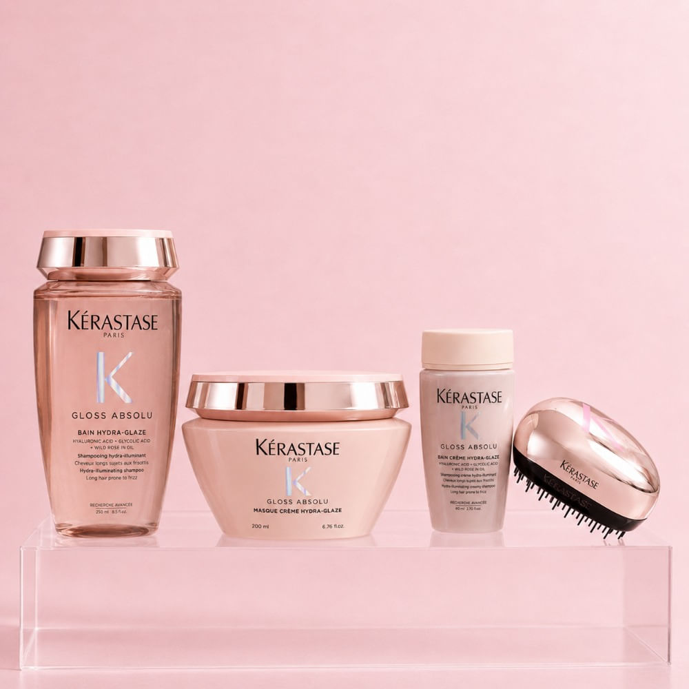 Kérastase gloss absolu antifrizz pack cabello fino shampoo 250ml mascarilla 200ml travel
