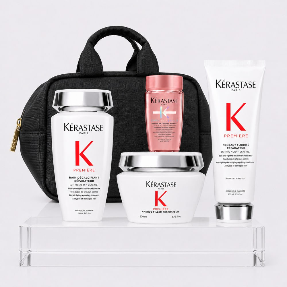 Kerastase premiere reparación shampoo 250 ml mascarilla 200 ml acondicionador 200 ml travel
