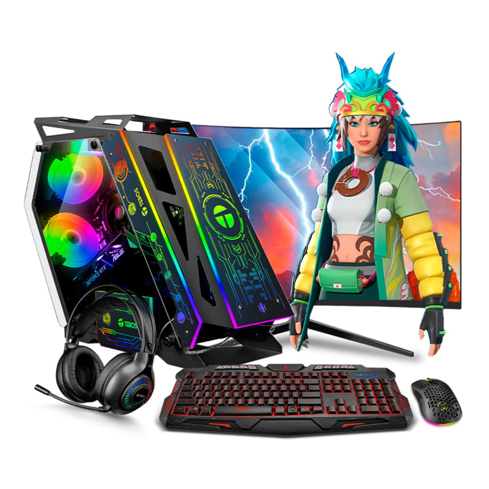 COMPUTADORA PC GAMER HAKU RYZEN 7 5700G 16GB 500GB 24 CURVO MI PC LISTA MIPCLISTA - PCGAMER