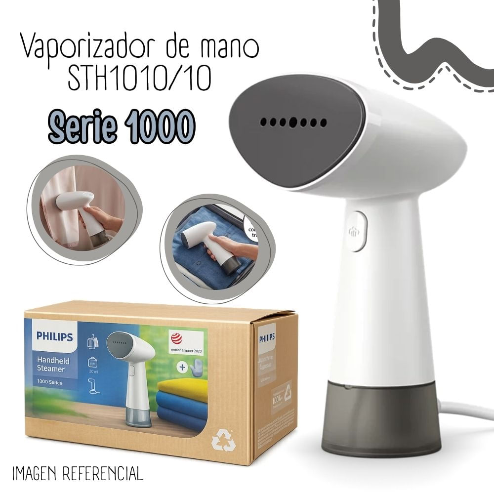 Vaporizador de prendas Philips portátil modelo STH1010.
