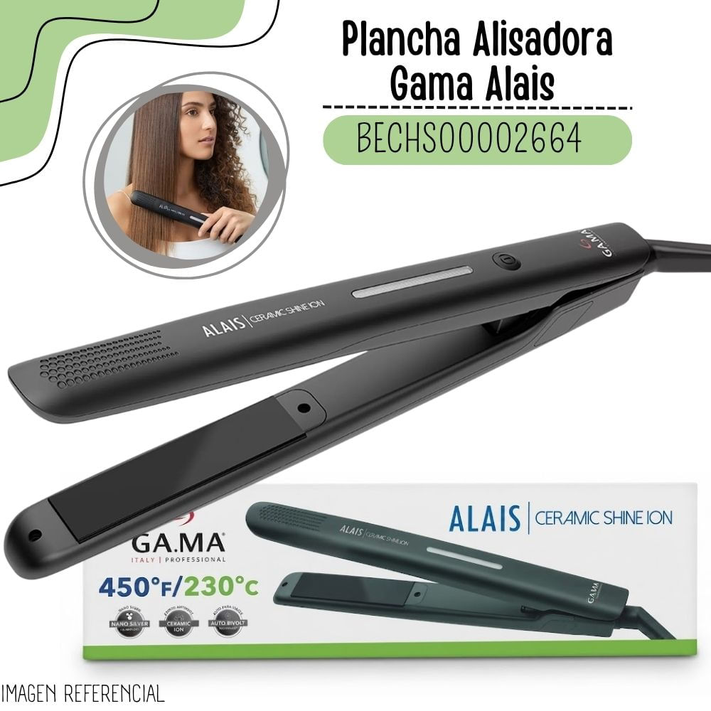 PLANCHA ALISADORA GAMA ALAIS CERAMIC SHINE ION