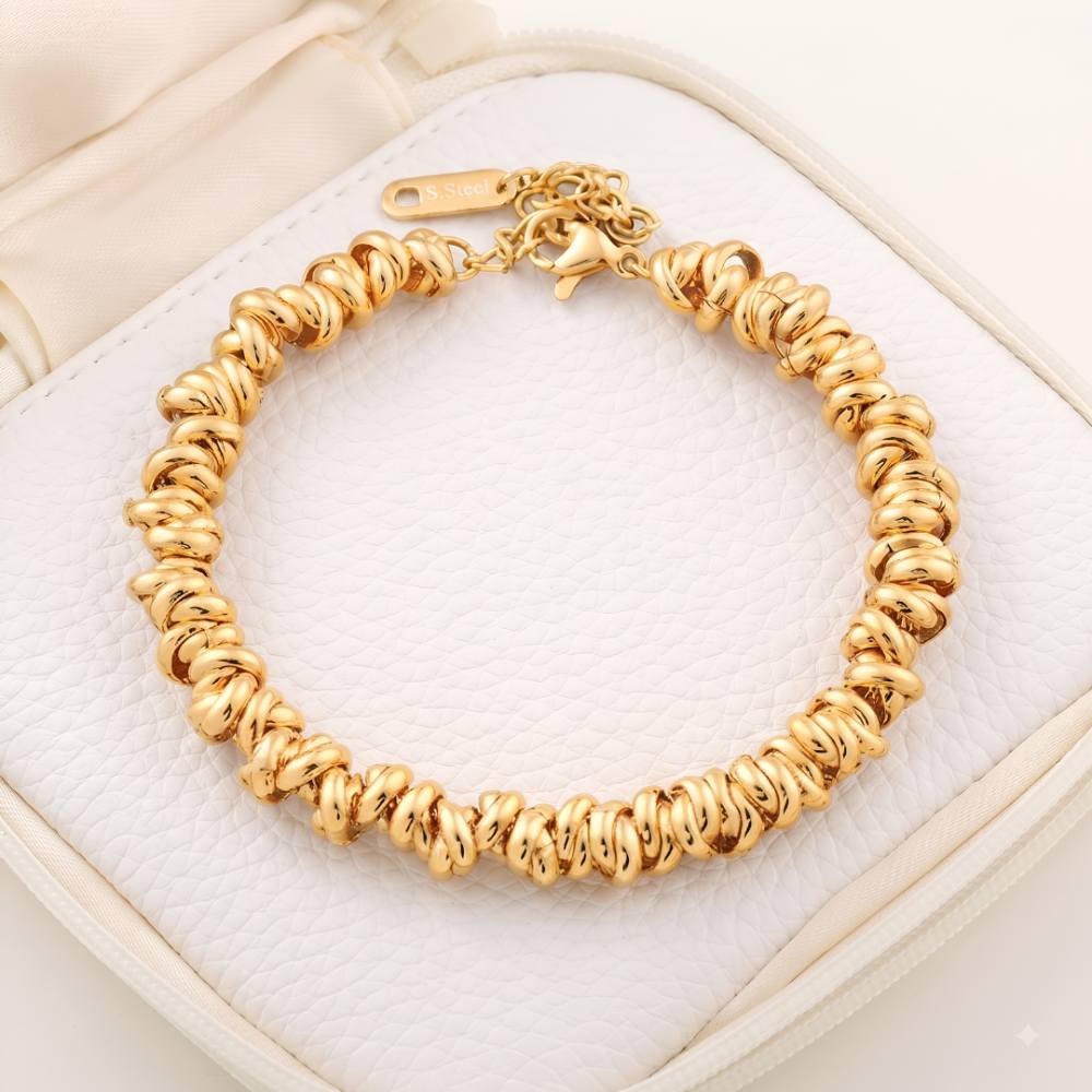 Pulsera para mujer acero inoxidable Liliana dorada