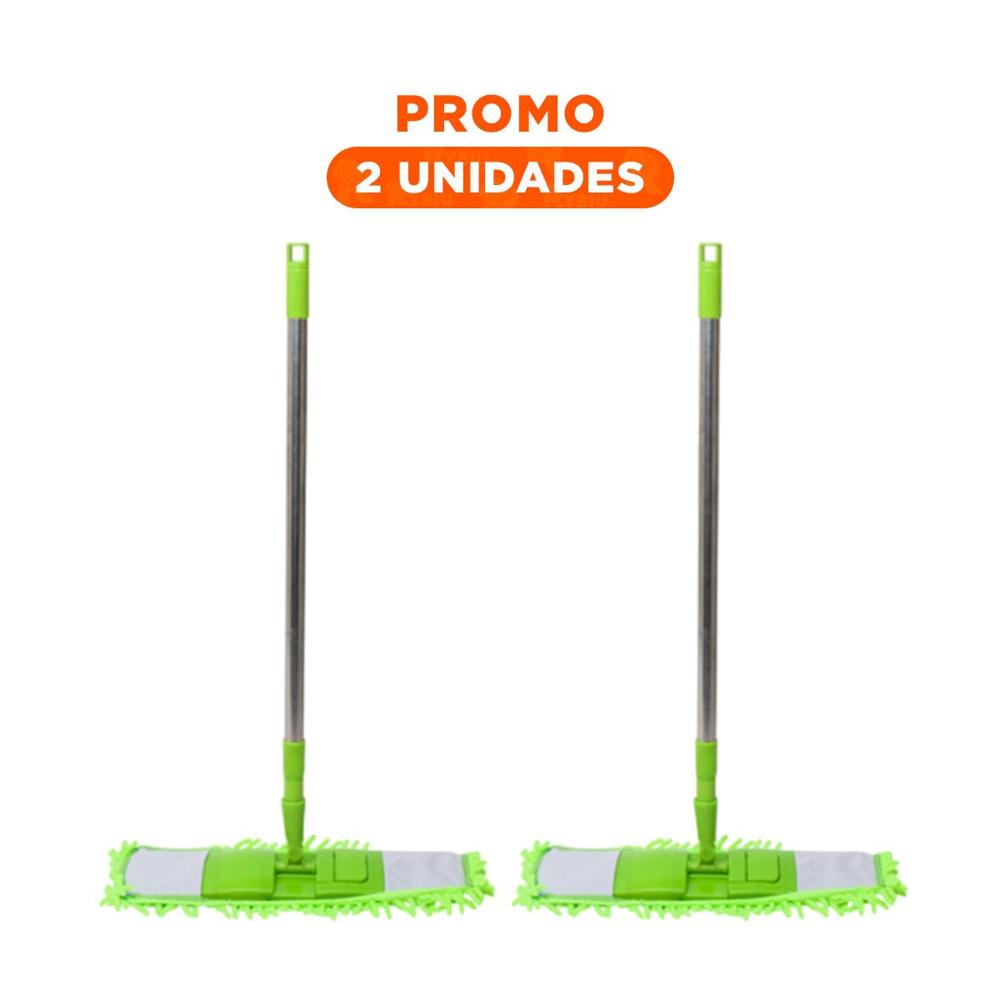 Pack2 Textil Rectangular de Microfibra Verde Suave y Resistente para Pisos Y Regalo Sticker