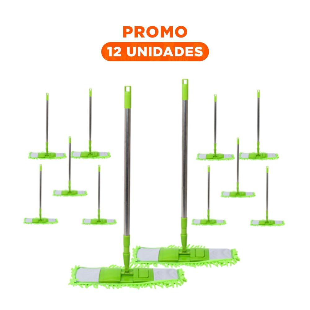 Pack12 Repuesto Rectangular de Microfibra Verde Practico Limpieza General